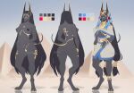  2021 7kuroame7 anthro black_nipples breasts canid canine clothed clothing digital_media_(artwork) female hi_res mammal model_sheet nipples nude red_eyes smile solo 