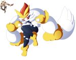  absurd_res ambiguous_gender anonymous_artist anthro big_ears fur fusion gigantamax_cinderace gigantamax_pok&eacute;mon hi_res mega_evolution mega_lopunny nintendo pok&eacute;mon pok&eacute;mon_(species) pok&eacute;mon_fusion simple_background solo thick_thighs video_games white_body white_fur 