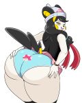  4:5 aj_the_flygon anthro back-print_panties big_butt black_hair blue_clothing blue_panties blue_underwear butt clothing cosplay dawn_(pok&eacute;mon) elastic_(aj_the_flygon) emolga female hair hi_res lonbluewolf looking_at_viewer nintendo panties pok&eacute;mon pok&eacute;mon_(species) solo underwear video_games wide_hips yellow_eyes 