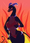  absurd_res anthro black_body bracelet brassiere breasts brown_body canid clothing female fire hi_res horn houndoom jewelry mammal nintendo panties pok&eacute;mon pok&eacute;mon_(species) red_eyes solo therobd underwear video_games 