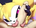  3_fingers 5:4 all_fours anthro bandai_namco breasts digimon digimon_(species) fan_character female female_on_human fingers fur furball_(artist) genitals hand_on_penis heterochromia human human_on_anthro hybrid impmon interspecies larger_male licking looking_at_genitalia looking_at_penis lying male male/female male_on_anthro mammal nipples nude on_back oral penile penis penis_grab penis_lick renamon renimpmon renimpmon_x sex short_stack size_difference small_breasts smaller_anthro smaller_female tongue tongue_out white_body white_fur yellow_body yellow_fur 