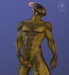 2021 3d_(artwork) anthro argonian balls bethesda_softworks derkeethus digital_media_(artwork) erection from_behind_(disambiguation) genitals green_body green_scales gripping_cock horn humanoid_genitalia looking_back male nude penis scales scalie simple_background solo sorok17 the_elder_scrolls thigh_up video_games white_eyes 