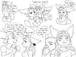  4:3 anthro blush comic drinking english_text eyewear family fan_character female goggles group hand_on_shoulder insomniac_games lombax male mammal naiacreations one_eye_closed parent parent_and_daughter parent_and_son ratchet ratchet_and_clank rivet_(ratchet_and_clank) sony_corporation sony_interactive_entertainment speech_bubble stripes text video_games 