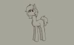  2021 4_legs digital_drawing_(artwork) digital_media_(artwork) equid equine fan_character female feral hair horse kazaquus long_hair looking_at_viewer mammal monochrome simple_background sketch smile solo strayed_anima 