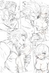  2:3 anthro bogard_(fate) breasts clothing comic copyrights duo fate_(series) felid female female_on_anthro hair hair_over_eye hand_holding hi_res human human_on_anthro interspecies irane japanese_text kissing licking lion male male/female male_on_human mammal mash_kyrielight nipples one_eye_obstructed pantherine shielder_mash_kyrielight smile tags_(disambiguation) text tongue tongue_out translation_request undressing undressing_another undressing_partner 