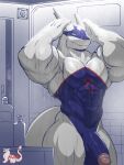  3:4 anthro anthrofied balls big_muscles blue_balls blue_body blue_penis genitals hi_res huge_muscles humanoid_genitalia humanoid_penis latios legendary_pok&eacute;mon male masterelrest muscular muscular_anthro muscular_male nintendo nude pecs penis pok&eacute;mon pok&eacute;mon_(species) shower solo video_games wet white_body 