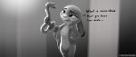  absurd_res anthro bodily_fluids digital_media_(artwork) disney duo english_text female feral fur genital_fluids genitals grey_body grey_fur hi_res judy_hopps lagomorph legless leporid male male/female mammal monochrome nervous nude penetration pussy rabbit reptile scalie simple_background slime smile snake text twilightchroma vaginal zootopia 