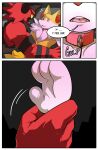  2021 anthro bodily_fluids braixen comic dialogue duo english_text hi_res incineroar kingbriarturtle male nintendo pok&eacute;mon pok&eacute;mon_(species) sweat text video_games 