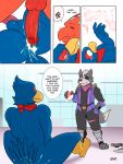  2021 3:4 absurd_res after_sex anthro anthro_on_anthro avian balls big_penis blaziken bodily_fluids canid canine canis comic cum cum_in_ass cum_inside dialogue english_text eyes_closed falco_lombardi genital_fluids genitals group hi_res humanoid_genitalia humanoid_penis male male/male mammal nintendo penis pok&eacute;ball pok&eacute;mon pok&eacute;mon_(species) star_fox text tongue tongue_out video_games wolf wolf_o&#039;donnell zourik 