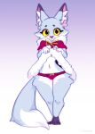  2021 absurd_res anthro arctic_fox asya_(vkontakte) blue_body blue_fur bow_panties canid canine cheek_tuft clothed clothing clothing_lift colored digital_media_(artwork) dipstick_ears dipstick_tail facial_tuft female fox fur gradient_background hi_res hip_tuft inner_ear_fluff leg_markings looking_at_viewer mammal markings multicolored_body multicolored_ears multicolored_fur multicolored_tail navel panties pantsless red_clothing red_panties red_underwear signature simple_background socks_(marking) solo tuft two_tone_body two_tone_fur underwear vincher vkontakte white_body white_fur yellow_sclera 