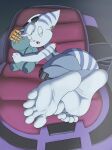  absurd_res barefoot detectivebubble eyes_closed feet female foot_fetish hi_res lombax mammal ratchet_and_clank rivet_(ratchet_and_clank) sleeping soles sony_corporation sony_interactive_entertainment toes video_games wrinkled_feet 