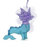  ambiguous_gender blue_body blush bodily_fluids corruption drooling eeveelution feral hypnosis mind_control muk nintendo pok&eacute;mon pok&eacute;mon_(species) purple_body saliva slime solo spiral_eyes sweat vaporeon video_games winte 