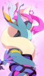  2016 absurd_res ambiguous_gender blush bodily_fluids coiling duo eyes_closed feral french_kissing hi_res kissing milotic nintendo pok&eacute;mon pok&eacute;mon_(species) red_eyes reptile saliva scalie serperior simple_background video_games winte 