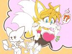  2021 anthro blue_eyes candy canid canine chiropteran clothed clothing colored costume crossdressing crossgender dessert female food fox lollipop male mammal michiyoshi miles_prower phone rouge_the_bat sega solo sonic_the_hedgehog_(series) tails_(disambiguation) teasing wings 