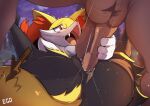  anthro anthro_penetrated anus balls black_body black_fur blush bodily_fluids braixen canid canine dark_body dark_skin duo edit erection fangs female female_penetrated fur genitals human human_on_anthro human_penetrating human_penetrating_anthro humanoid_genitalia humanoid_penis inner_ear_fluff interspecies male male/female male_on_anthro male_penetrating male_penetrating_female mammal nintendo nude open_mouth owahi_ego penetration penis penis_grab pok&eacute;mon pok&eacute;mon_(species) pok&eacute;philia pussy red_body red_fur sex stick tears third-party_edit tongue tuft uncensored vaginal vaginal_penetration video_games white_body white_fur yellow_body yellow_fur 