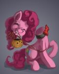  2016 4:5 bow_tie bucket container detachable detachable_head dullahan earth_pony equid equine eyes_closed female feral floating friendship_is_magic grin hair halloween hasbro holidays horse lexx2dot0 mammal modular mouth_hold my_little_pony pink_background pink_body pink_hair pinkie_pie_(mlp) pony rope simple_background smile solo 