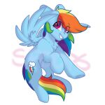  1:1 2019 alpha_channel blue_body blue_fur cutie_mark equid equine feathered_wings feathers feral friendship_is_magic fur hasbro hi_res itsspoopsb looking_up mammal my_little_pony pegasus pink_eyes rainbow_dash_(mlp) simple_background smile solo transparent_background wings 