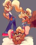  &lt;3 2020 activision anthro bandicoot blonde_hair bodily_fluids breasts clothing coco_bandicoot crash_bandicoot_(series) duo ema_npr erection eyewear faceless_character faceless_male fellatio female female_focus footwear footwear_only genital_fluids genitals goggles goggles_on_head green_eyes hair hi_res legs_up lying male male/female mammal marsupial mostly_nude nipples on_back oral overalls penile penis presenting presenting_pussy pubes pussy pussy_juice sex shoes shoes_only sneakers sneakers_only solo_focus video_games 
