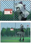  alligator alligatorid anthro batnaps crocodilian fence girly hi_res male reptile scalie shrug solo 