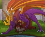  activision aged_up ambiguous_penetration animated anthro anthro_on_feral anthro_penetrated ass_up bandanna bestiality bouncing_breasts bouncing_butt breasts brown_hair claws clenched_teeth creek dragon duo elora erection eyes_closed faun_(spyro) female female_on_feral female_penetrated feral feral_penetrating feral_penetrating_anthro forest frame_by_frame from_behind_position genitals grass hair hooves horn kerchief male male/female male_on_anthro male_penetrating male_penetrating_female moan muskydusky nipples open_mouth penetration penis plant purple_body reflection scales scalie sex short_playtime size_difference spyro spyro_the_dragon teeth tree video_games wings 