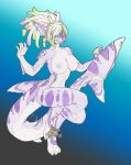  anthro areola big_breasts breasts dreadlocks female fish hi_res lammy_shark marine piercing purple sekuhara shark solo 