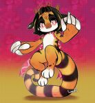  animated anthro balancing_on_tail bounce claws female flat_chested gecko hair happy horn invalid_tag jumping kemono lizard loop low_res reptile scalie short_playtime solo sukendo 