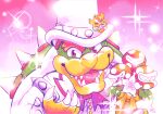  anthro bowser claws clothing elemental_creature flora_fauna hat headgear headwear koopa male mario_bros nintendo open_mouth piranha_plant plant red_eyes scalie shell signature solo spikes spikes_(anatomy) suit teeth the-chu tongue top_hat video_games 