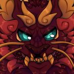  1:1 angry anthro asian_mythology clenched_teeth close-up dragon east_asian_mythology eastern_dragon fangs felid feral fierce hi_res humanoid hybrid lion male mammal mythology pantherine teeth 