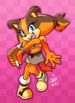  5_fingers anthro badger blue_eyes boomerang clothing female fingers footwear fur hi_res holding_object mammal mustelid musteline sega signature solo sonic_boom sonic_the_hedgehog_(series) sticks_the_jungle_badger teeth the-chu video_games 