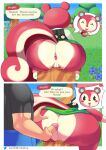  absurd_res aerth animal_crossing anthro anus big_butt bottomless butt clothed clothing comic curled_tail dialogue duo erection faceless_character faceless_human faceless_male female fluffy fluffy_tail fur genitals hi_res huge_butt human human_on_anthro imminent_anal interspecies male male/female mammal nintendo no_underwear partially_clothed penis poppy_(animal_crossing) pussy red_body red_fur rodent sciurid speech_bubble thick_thighs tree_squirrel video_games 