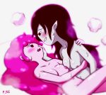  adventure_time black_hair blush bodily_fluids candy candy_humanoid candy_people_(at) canon_couple cartoon_network dessert duo female female/female fingering fingering_partner fizzyspidercider2 food food_creature food_humanoid grey_body grey_skin hair hi_res humanoid humanoid_pointy_ears living_candy marceline_abadeer not_furry nude pink_body pink_hair pink_skin princess_bubblegum romantic romantic_couple romantic_sex sweat vampire 
