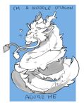  &lt;3 absurd_res asian_mythology barbel_(anatomy) blep blush cheek_tuft coiling curved_horn dialogue dragon east_asian_mythology eastern_dragon english_text facial_tuft feral flesh_whiskers fur furred_dragon hi_res horn horn_spikes male mythology neck_tuft redponei ryu7777 sketch solo spikes spikes_(anatomy) tail_tuft text tongue tongue_out tuft 