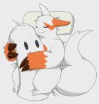  2018 ambiguous_gender black_eyes claws crossover duo eyes_closed fur hug nintendo pillow pok&eacute;mon pok&eacute;mon_(species) red_body red_fur sandbag_(super_smash_bros.) sleeping smile super_smash_bros. tatu_wani_(artist) video_games white_body white_fur zangoose 