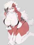  3:4 anthro anthrofied baburusushi big_breasts bikini bikini_pull blush blush_lines bodily_fluids breasts chest_tuft chubby_female claws clothed clothing clothing_pull cum cum_on_breasts cum_on_face cum_on_snout curvy_figure exposed_breasts female fingers fluffy fur genital_fluids hair hi_res kemono kneeling lactating looking_at_viewer lycanroc mature_anthro mature_female midnight_lycanroc milk nintendo nipples pok&eacute;mon pok&eacute;mon_(species) pok&eacute;morph slightly_chubby solo swimwear swimwear_pull thick_thighs tuft underwear video_games voluptuous wide_hips 