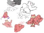  absurd_res anal anthro balls belly butt debudraws erection fellatio genitals group group_sex haven_(artist) hi_res legs_up male male/male male_penetrated male_penetrating multiple_images nintendo oral overweight penetration penile penis pok&eacute;mon pok&eacute;mon_(species) rimming sex sketch_page slowpoke spitroast spread_legs spreading video_games 