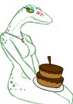  2019 anthro bedroom_eyes breasts cake censored creative_censorship dactyloid dessert eyeshadow featureless_breasts female food hi_res jewelry joykill lizard looking_at_viewer makeup narrowed_eyes necklace netflix non-mammal_breasts portrait reptile scalie seductive sitting sketch smile solo spots three-quarter_portrait tuca_and_bertie women_taking_up_space_lizard yellow_eyes 