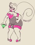  animal_crossing anthro bimbo_lips bimbofication bimbofied biped bulge clothed clothing digital_media_(artwork) fur genitals hair hi_res high_heels jroy101 legwear lips lipstick looking_at_viewer makeup male mammal marshal_(animal_crossing) nintendo rodent rouge_the_bat sciurid sega simple_background solo sonic_the_hedgehog_(series) thick_lips tree_squirrel video_games 