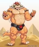  2021 anthro armband artist_name balls_outline barazoku belly big_bulge big_muscles bowser bracelet bulge claws clothing collar da_boz dated detailed_bulge english_text eyebrows genital_outline hair hi_res horn jewelry koopa looking_at_viewer male mario_bros muscular muscular_anthro muscular_male navel nintendo nipples obliques open_mouth open_smile outside pecs penis_outline quads scalie shell smile solo spiked_armband spiked_bracelet spiked_collar spiked_shell spiked_tail spikes spikes_(anatomy) standing text underwear video_games 
