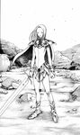  armor claymore elena monochrome sword yagi_norihiro 