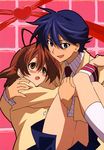  1boy 1girl aratani_tomoe blush carrying clannad furukawa_nagisa heart highres hikarizaka_private_high_school_uniform official_art okazaki_tomoya princess_carry scan school_uniform 