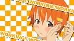  close inami_mahiru orange_hair short_hair working!! 