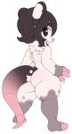  2020 absurd_res airi_(mirrorreach) alpha_channel anthro big_butt black_hair butt didelphid female fur hair hi_res looking_at_viewer looking_back looking_back_at_viewer mammal marsupial mirrorreach rear_view short_hair short_stack simple_background solo standing thick_thighs virginia_opossum white_body white_fur wide_hips wide_stance 