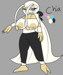  absurd_res accessory anthro armwear breasts chia_(dezmine21) choker clothed clothed/nude clothing dezmine21 female hair_accessory hair_bow hair_ribbon hi_res jewelry model_sheet necklace nintendo nipples nude pheromosa pok&eacute;mon pok&eacute;mon_(species) ribbons solo ultra_beast video_games 
