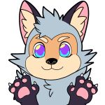  1:1 animated canid canine cute_eyes fox hybrid mammal owo short_playtime 