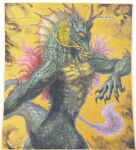  2020 anthro asian_mythology barbel_(anatomy) claws dragon east_asian_mythology eastern_dragon flesh_whiskers green_eyes horn kemono male mythology rk_maeda scales scalie solo 