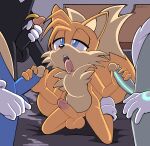  absurd_res ahegao anthro balls canid canine erection eulipotyphlan fox genitals group handjob hedgehog hi_res humanoid_genitalia humanoid_penis looking_pleasured male male/male mammal miles_prower nude penile penis penis_everywhere sega senshion sex shadow_the_hedgehog silver_the_hedgehog sonic_the_hedgehog sonic_the_hedgehog_(series) tagme tongue tongue_out 
