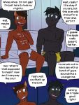  3:4 anthro blake_jackson body_writing briefs bulge clothed clothing comic dialogue duo english_text equid equine father father_and_child father_and_son fuze hi_res horse jockstrap jockstrap_only male mammal navel night nipples outside parent parent_and_child sam_jackson sitting son tally_marks texnatsu text tighty_whities topless truck_(vehicle) truck_bed underwear underwear_only vehicle white_clothing white_underwear 