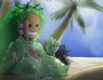  beach big_breasts blaster_master blush bodily_fluids breast_play breast_squish breasts collar cum cum_on_breasts cum_on_face duo ejaculation elemental_creature elemental_humanoid faceless_character faceless_male female flora_fauna genital_fluids grin hi_res huge_breasts humanoid kanna_(blaster_master) male male/female mdthetest not_furry nude open_mouth open_smile outside plant plant_humanoid seaside sex smile squish titfuck video_games 