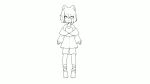  &lt;3 16:9 animal_humanoid animated arm_by_side arms_bent arms_by_side bangs barefoot bent_arm biped blowing_kiss clothed clothing feet front_view hair hair_over_eye heart_clothing heart_cutout hi_res humanoid line_art male mammal mammal_humanoid nico_(oncha) oncha one_eye_obstructed raised_hand short_hair short_playtime solo standing straight_arm straight_arms straight_legs widescreen 