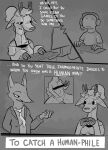  &lt;3 anon anthro antlers breasts cervid clothing duo english_text female freckles greyscale hand_in_panties hand_in_underwear headgear headphones headset hi_res hooves horn human humor keyboard male mammal monochrome necktie panties text underwear zzx 